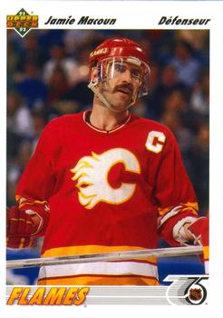 #412a Jamie Macoun - Calgary Flames - 1991-92 Upper Deck French Hockey