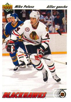 #414a Mike Peluso - Chicagoackhawks - 1991-92 Upper Deck French Hockey