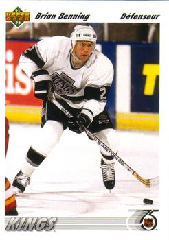 #415a Brian Benning - Los Angeles Kings - 1991-92 Upper Deck French Hockey