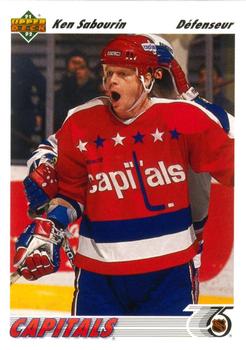 #417a Ken Sabourin - Washington Capitals - 1991-92 Upper Deck French Hockey
