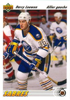 #421a Darcy Loewen - Buffalo Sabres - 1991-92 Upper Deck French Hockey