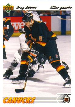 #426a Greg Adams - Vancouver Canucks - 1991-92 Upper Deck French Hockey
