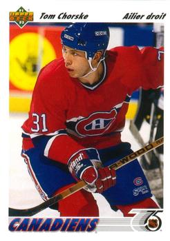 #427a Tom Chorske - Montreal Canadiens - 1991-92 Upper Deck French Hockey