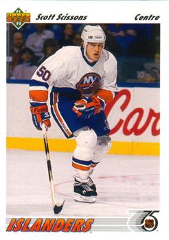 #428a Scott Scissons - New York Islanders - 1991-92 Upper Deck French Hockey