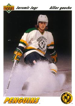 #42a Jaromir Jagr - Pittsburgh Penguins - 1991-92 Upper Deck French Hockey
