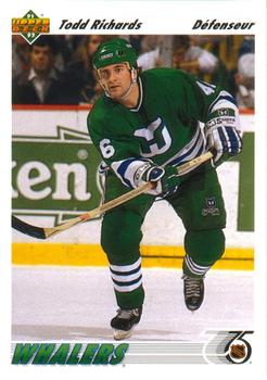 #430a Todd Richards - Hartford Whalers - 1991-92 Upper Deck French Hockey