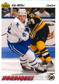 #431a Kip Miller - Quebec Nordiques - 1991-92 Upper Deck French Hockey