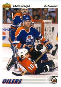 #436a Chris Joseph - Edmonton Oilers - 1991-92 Upper Deck French Hockey