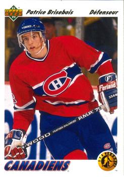 #442a Patrice Brisebois - Montreal Canadiens - 1991-92 Upper Deck French Hockey