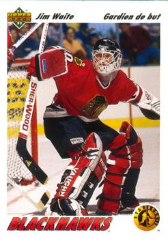 #443a Jimmy Waite - Chicagoackhawks - 1991-92 Upper Deck French Hockey