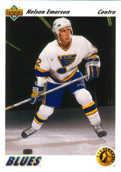 #445a Nelson Emerson - St. Louisues - 1991-92 Upper Deck French Hockey