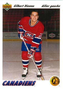 #448a Gilbert Dionne - Montreal Canadiens - 1991-92 Upper Deck French Hockey