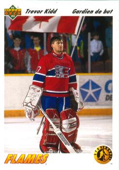 #449a Trevor Kidd - Calgary Flames - 1991-92 Upper Deck French Hockey