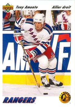 #450a Tony Amonte - New York Rangers - 1991-92 Upper Deck French Hockey