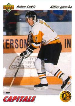 #461a Brian Sakic - Washington Capitals - 1991-92 Upper Deck French Hockey