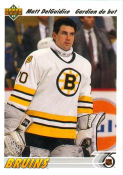 #463a Matt DelGuidice - Boston Bruins - 1991-92 Upper Deck French Hockey