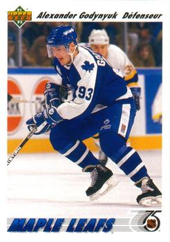#466a Alexander Godynyuk - Toronto Maple Leafs - 1991-92 Upper Deck French Hockey