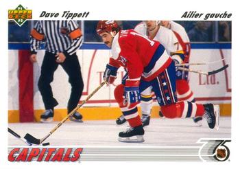 #480a Dave Tippett - Washington Capitals - 1991-92 Upper Deck French Hockey