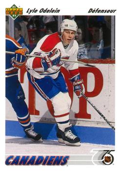 #482a Lyle Odelein - Montreal Canadiens - 1991-92 Upper Deck French Hockey