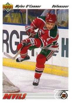 #485a Myles O'Connor - New Jersey Devils - 1991-92 Upper Deck French Hockey