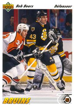 #490a Bob Beers - Boston Bruins - 1991-92 Upper Deck French Hockey