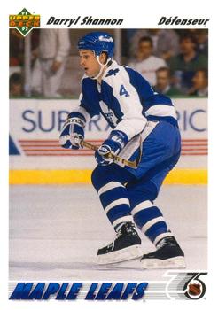 #493a Darryl Shannon - Toronto Maple Leafs - 1991-92 Upper Deck French Hockey