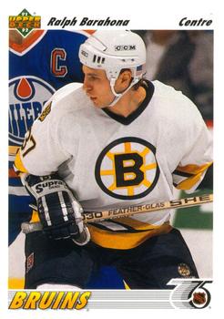#496a Ralph Barahona - Boston Bruins - 1991-92 Upper Deck French Hockey