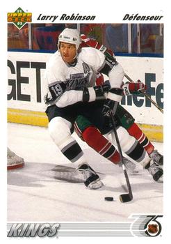 #499a Larry Robinson - Los Angeles Kings - 1991-92 Upper Deck French Hockey