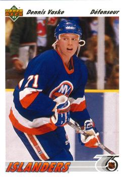 #49a Dennis Vaske - New York Islanders - 1991-92 Upper Deck French Hockey