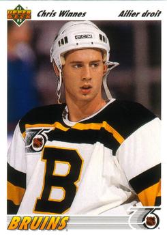 #514 Chris Winnes - Boston Bruins - 1991-92 Upper Deck French Hockey