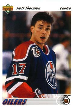 #521 Scott Thornton - Edmonton Oilers - 1991-92 Upper Deck French Hockey