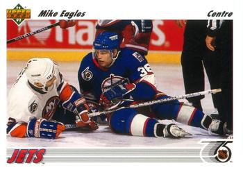 #523 Mike Eagles - Winnipeg Jets - 1991-92 Upper Deck French Hockey