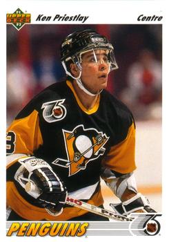 #525 Ken Priestlay - Pittsburgh Penguins - 1991-92 Upper Deck French Hockey