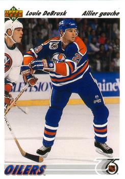#526 Louie DeBrusk - Edmonton Oilers - 1991-92 Upper Deck French Hockey