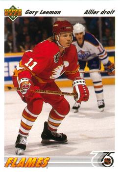 #528 Gary Leeman - Calgary Flames - 1991-92 Upper Deck French Hockey