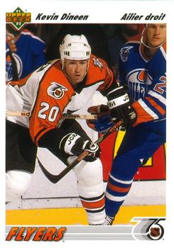 #530 Kevin Dineen - Philadelphia Flyers - 1991-92 Upper Deck French Hockey