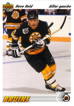 #531 Dave Reid - Boston Bruins - 1991-92 Upper Deck French Hockey