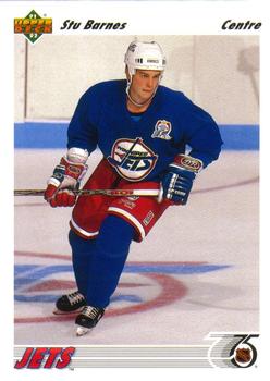 #53a Stu Barnes - Winnipeg Jets - 1991-92 Upper Deck French Hockey