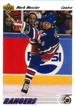 #545 Mark Messier - New York Rangers - 1991-92 Upper Deck French Hockey