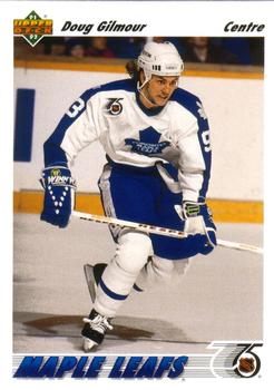 #558 Doug Gilmour - Toronto Maple Leafs - 1991-92 Upper Deck French Hockey