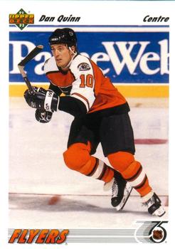 #563 Dan Quinn - Philadelphia Flyers - 1991-92 Upper Deck French Hockey