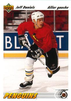 #564 Jeff Daniels - Pittsburgh Penguins - 1991-92 Upper Deck French Hockey