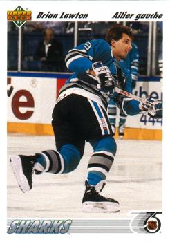 #572 Brian Lawton - San Jose Sharks - 1991-92 Upper Deck French Hockey