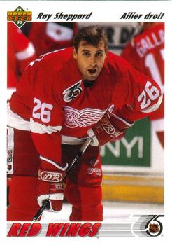 #573 Ray Sheppard - Detroit Red Wings - 1991-92 Upper Deck French Hockey