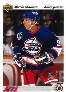 #581 Darrin Shannon - Winnipeg Jets - 1991-92 Upper Deck French Hockey