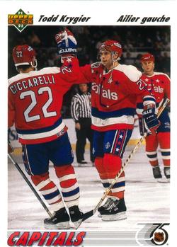 #582 Todd Krygier - Washington Capitals - 1991-92 Upper Deck French Hockey