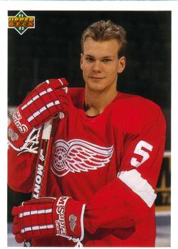 #584 Young Guns Checklist (Nicklas Lidstrom) - Detroit Red Wings - 1991-92 Upper Deck French Hockey