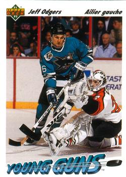 #597 Jeff Odgers - San Jose Sharks - 1991-92 Upper Deck French Hockey