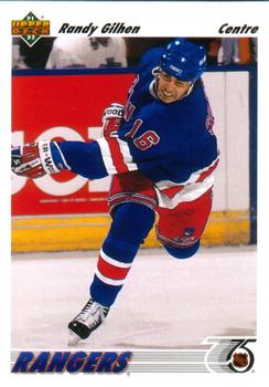 #603 Randy Gilhen - New York Rangers - 1991-92 Upper Deck French Hockey
