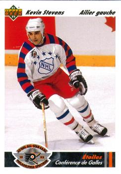 #613 Kevin Stevens - Pittsburgh Penguins - 1991-92 Upper Deck French Hockey